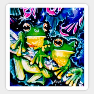 two frogs Sticker